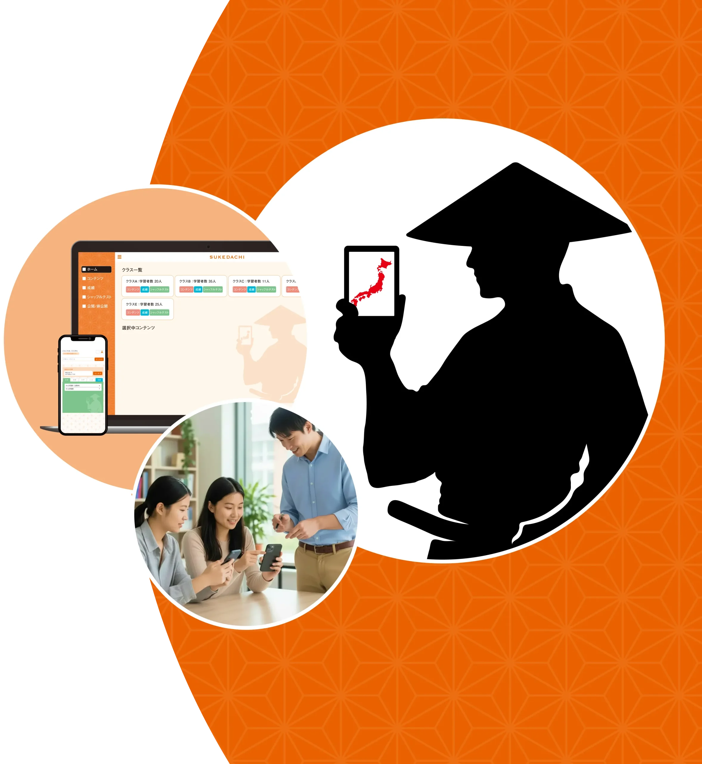A Japanese learning app designed for educational institutions