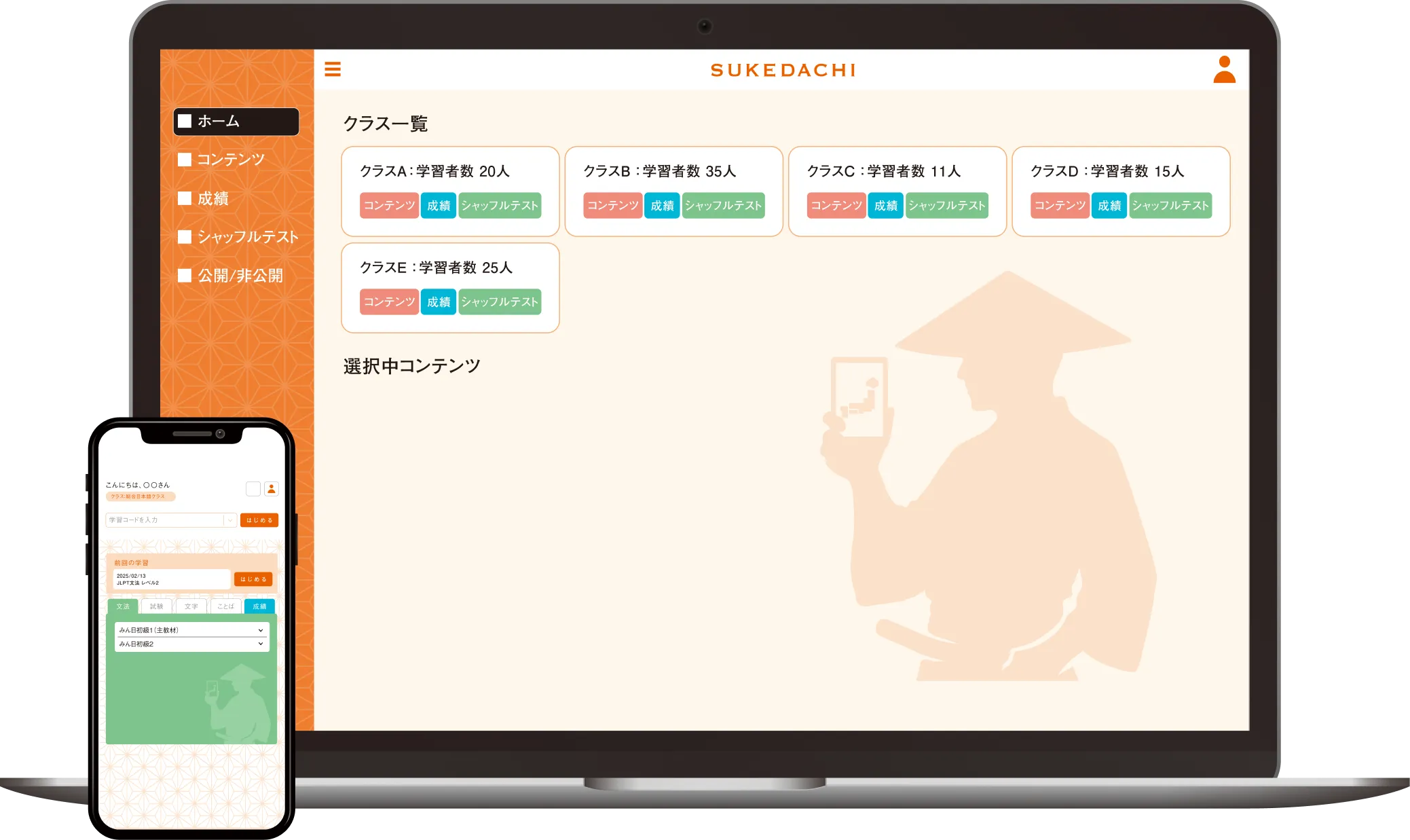 SUKEDACHIのモックアップ