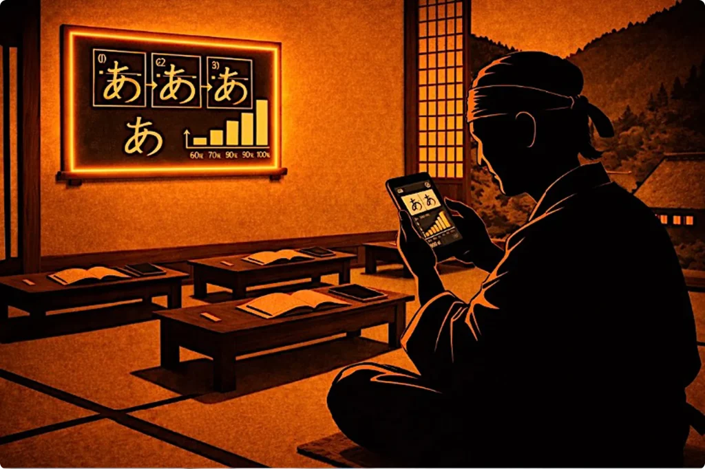 タブレットを使って学習する人のイメージ